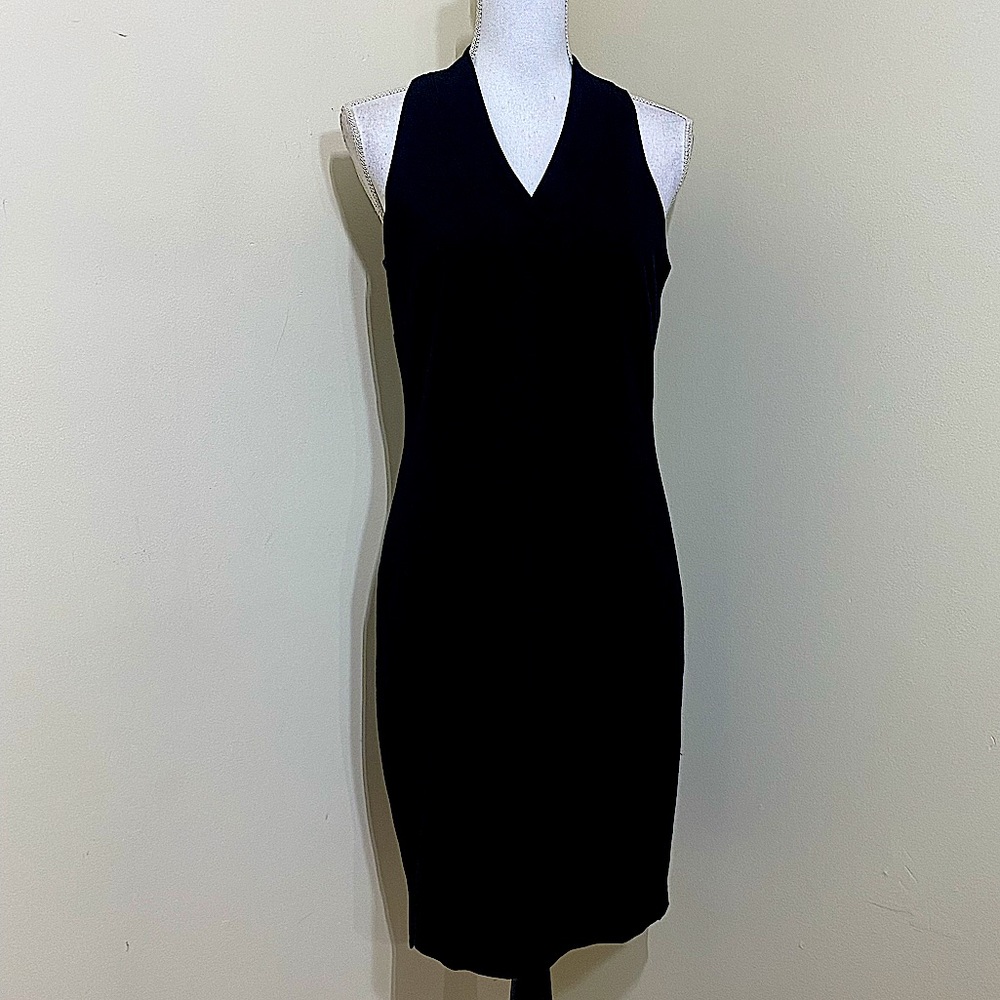 Premise Black V-Neck Dress Women’s Little Black Dress Classic Sz M